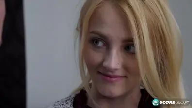 Sweet kate bloom gets fucked hard and facialized at an interview