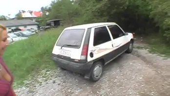 Veronika in convertible